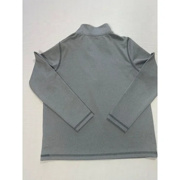Vineyard Vines Boys Performance Sweater Size 7 Gray Quarter Zip Pull Over EC - Picture 3 of 5